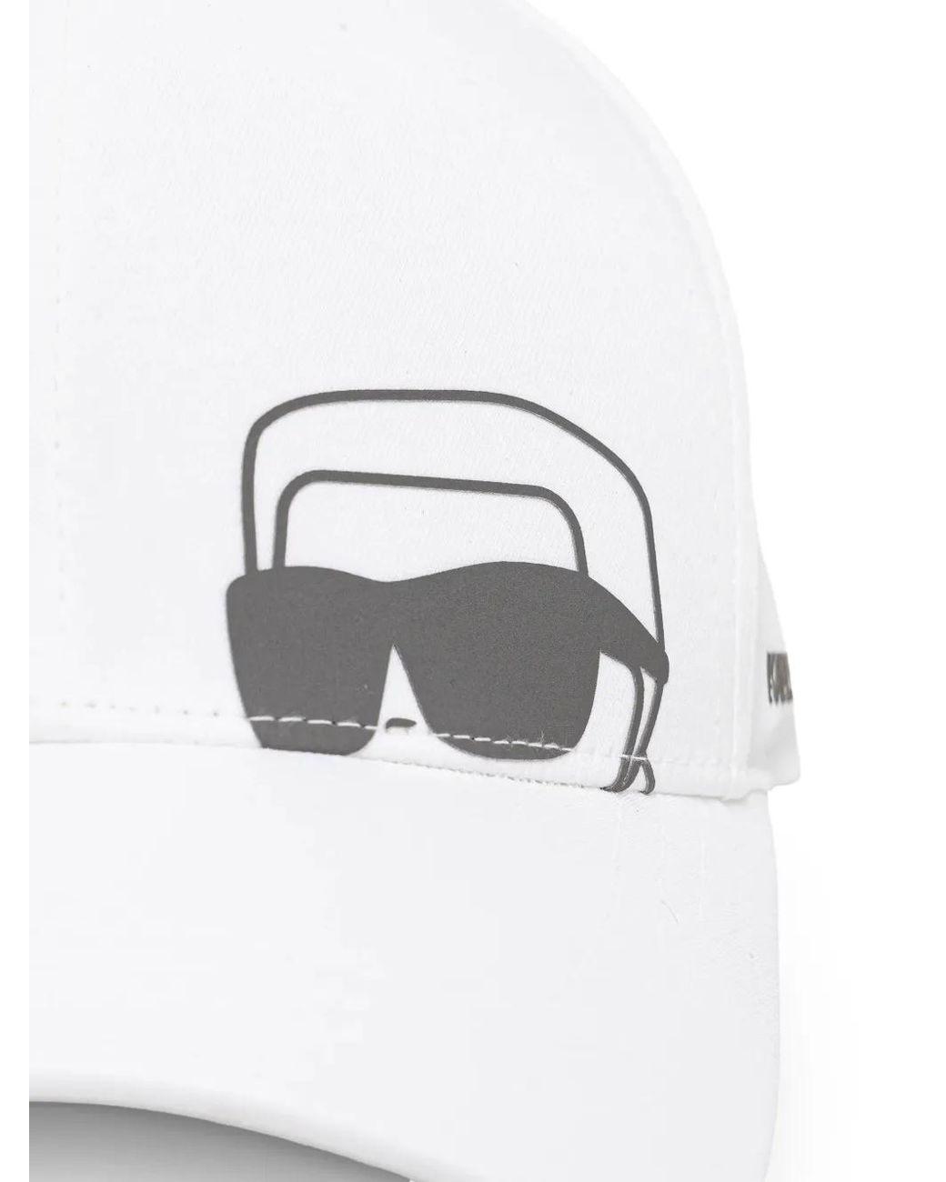 Karl Lagerfeld White K/Ikonik Baseball Cap for men