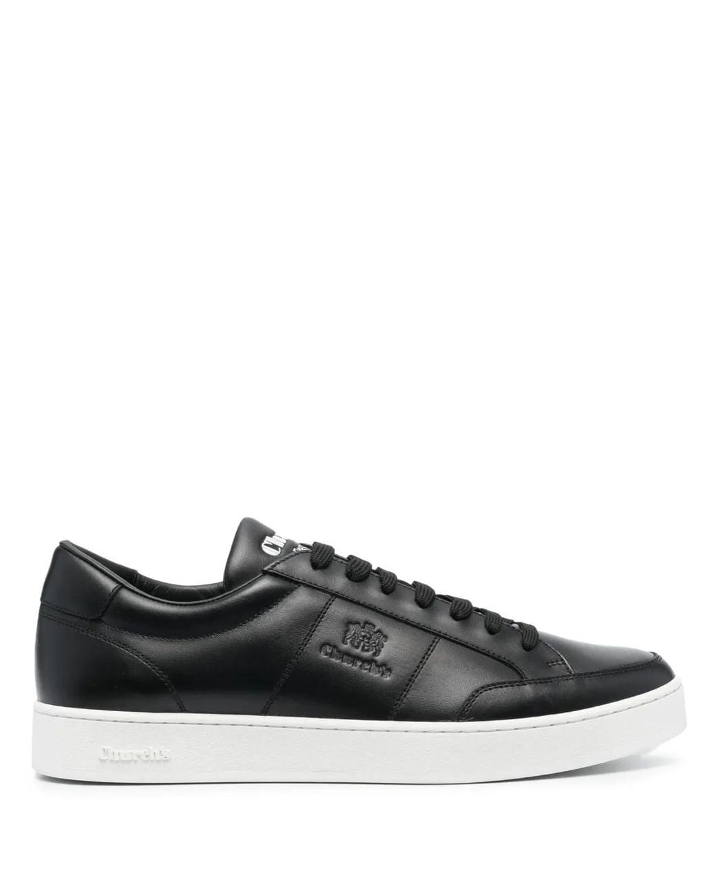 Church's Black Lancing Logo-Debossed Leather Sneakers for men