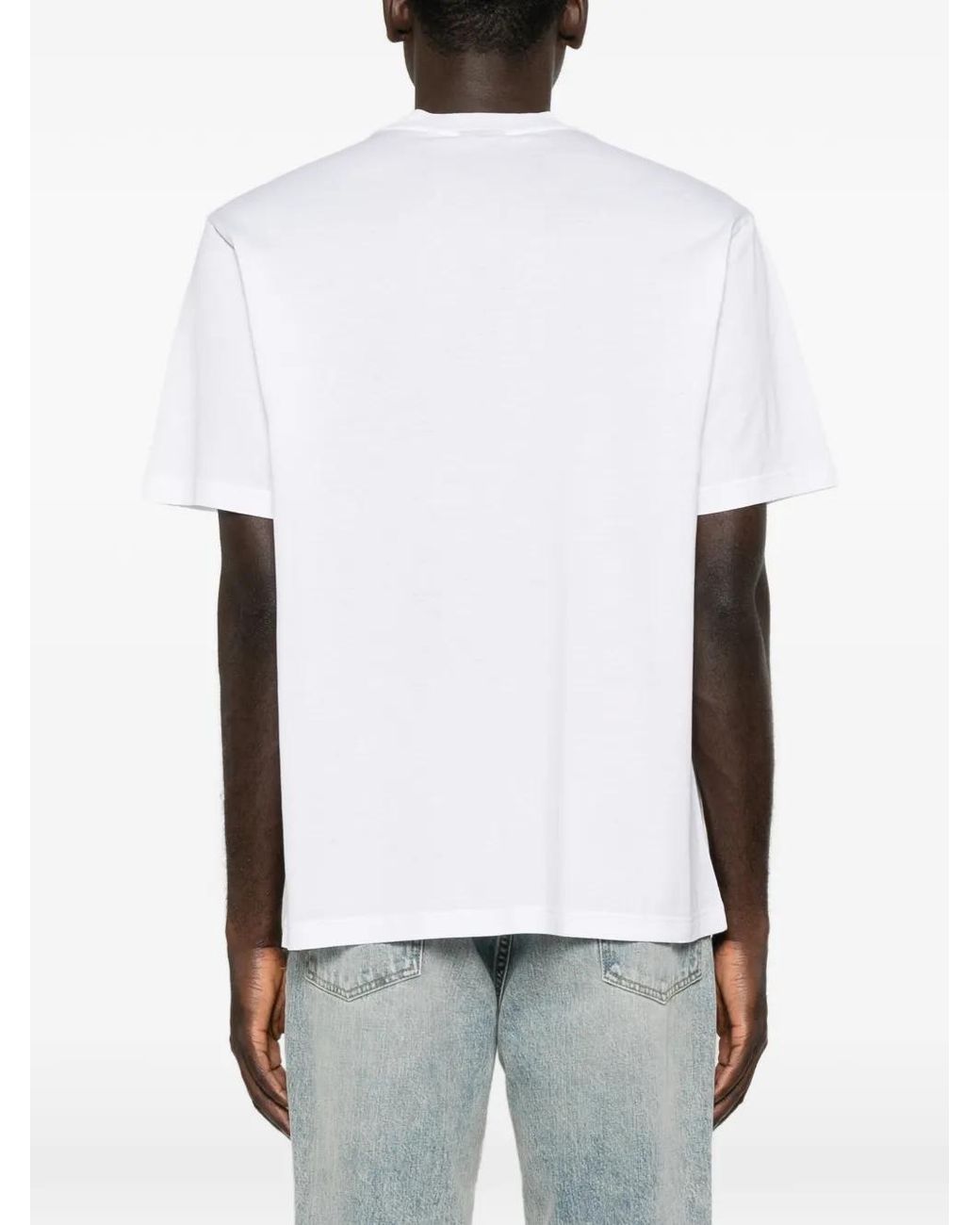 Gucci White Cotton Jersey T-Shirt With Print for men