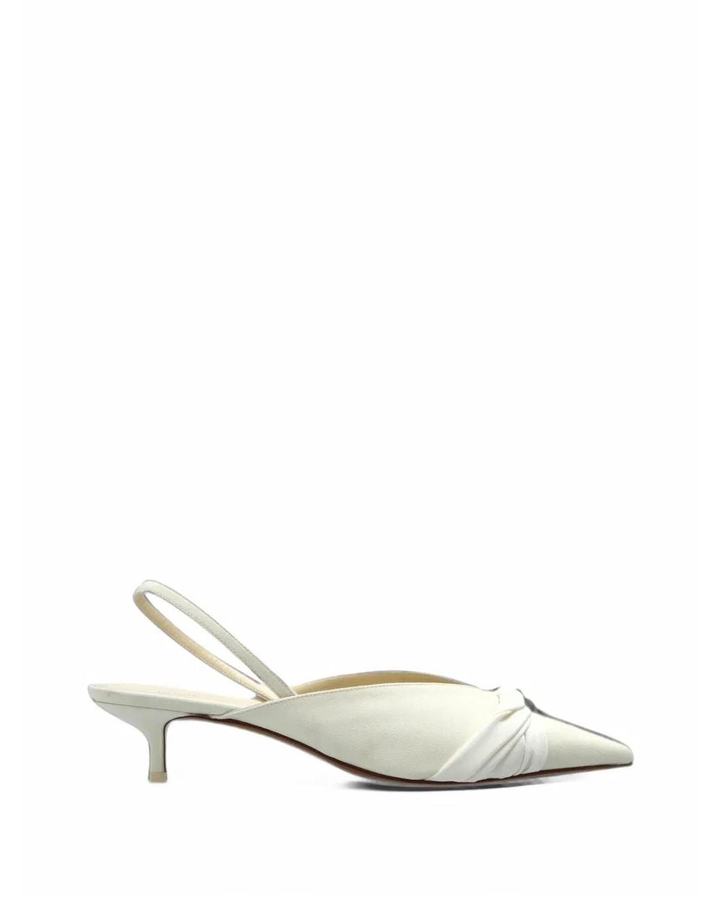 Neous White Borea Twisted Slingback Pumps