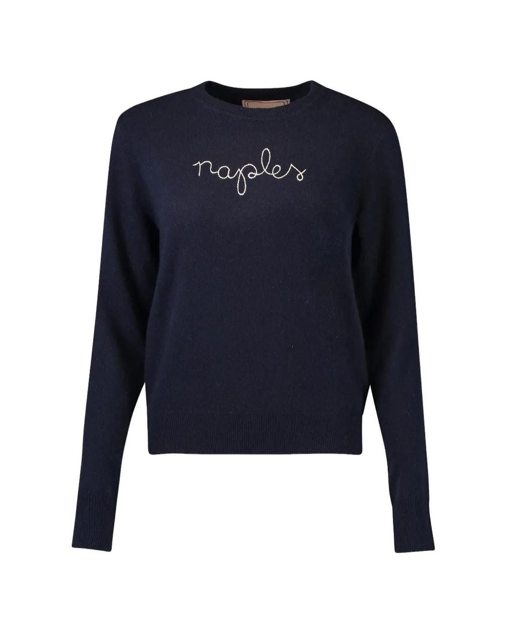Lingua Franca Blue Naples Crewneck Sweater