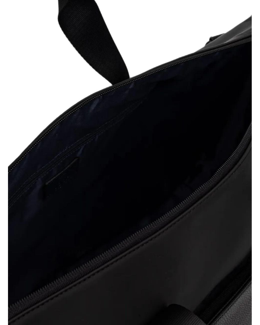 Joop! Black Lanciano Logo-Plaque Pebbled-Panel Holdall Bag for men