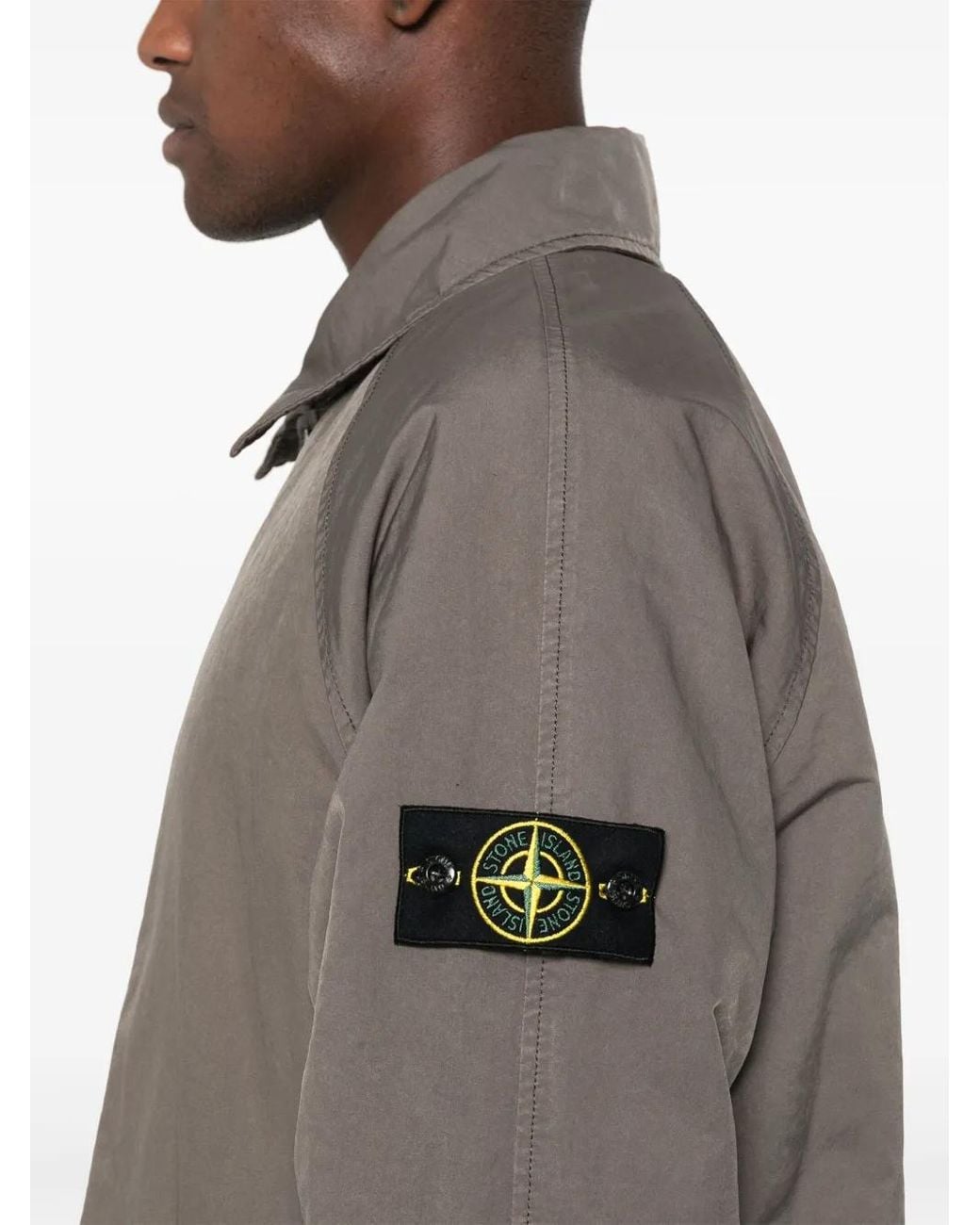 Stone Island Gray David-Tc Coat for men