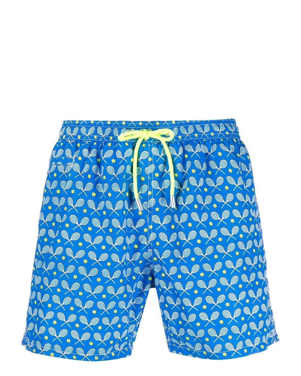 Mc2 Saint Barth Lighting Tennis-motif Swim Shorts in Blue for Men | Lyst