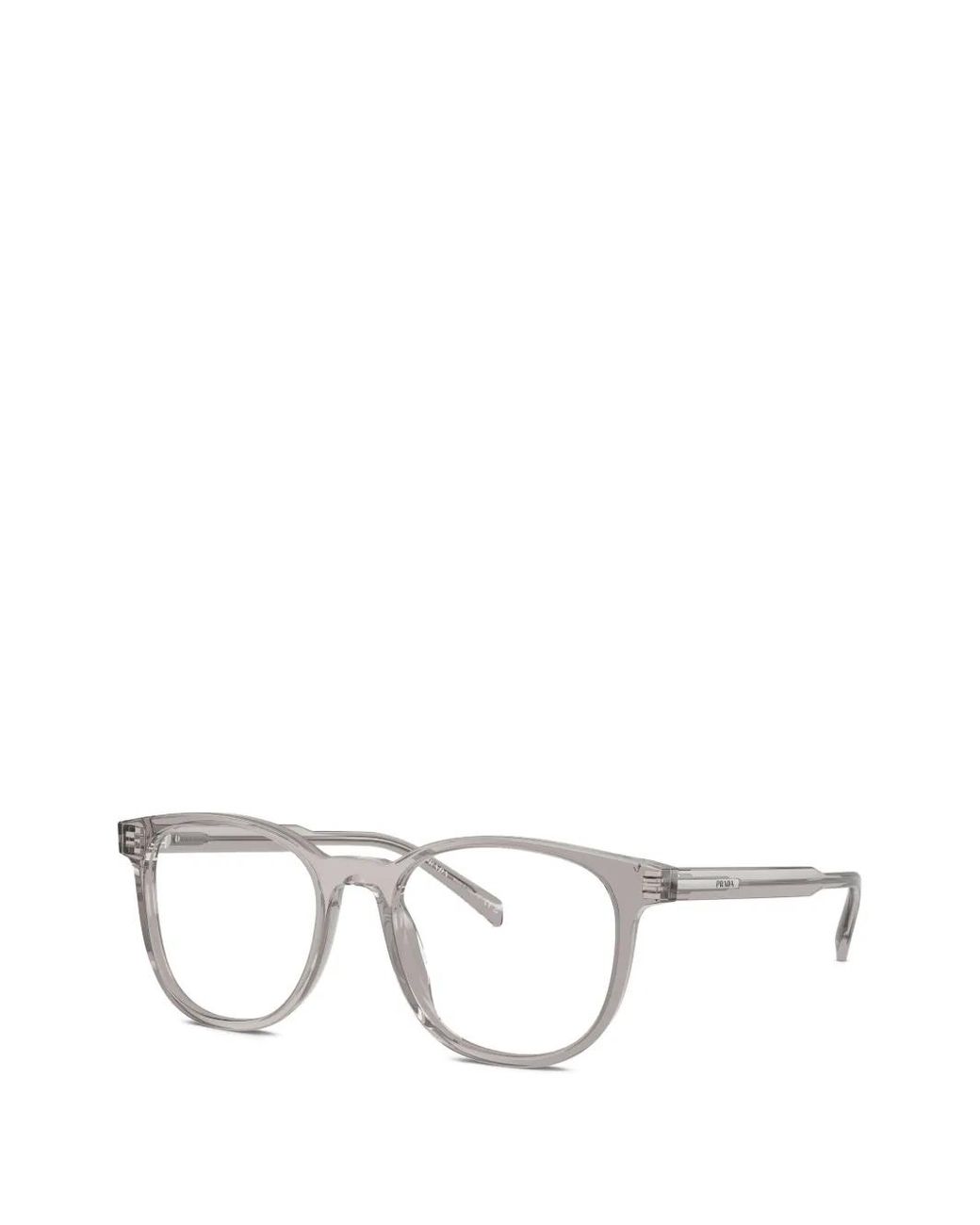 Prada Gray Round-Frame Glasses