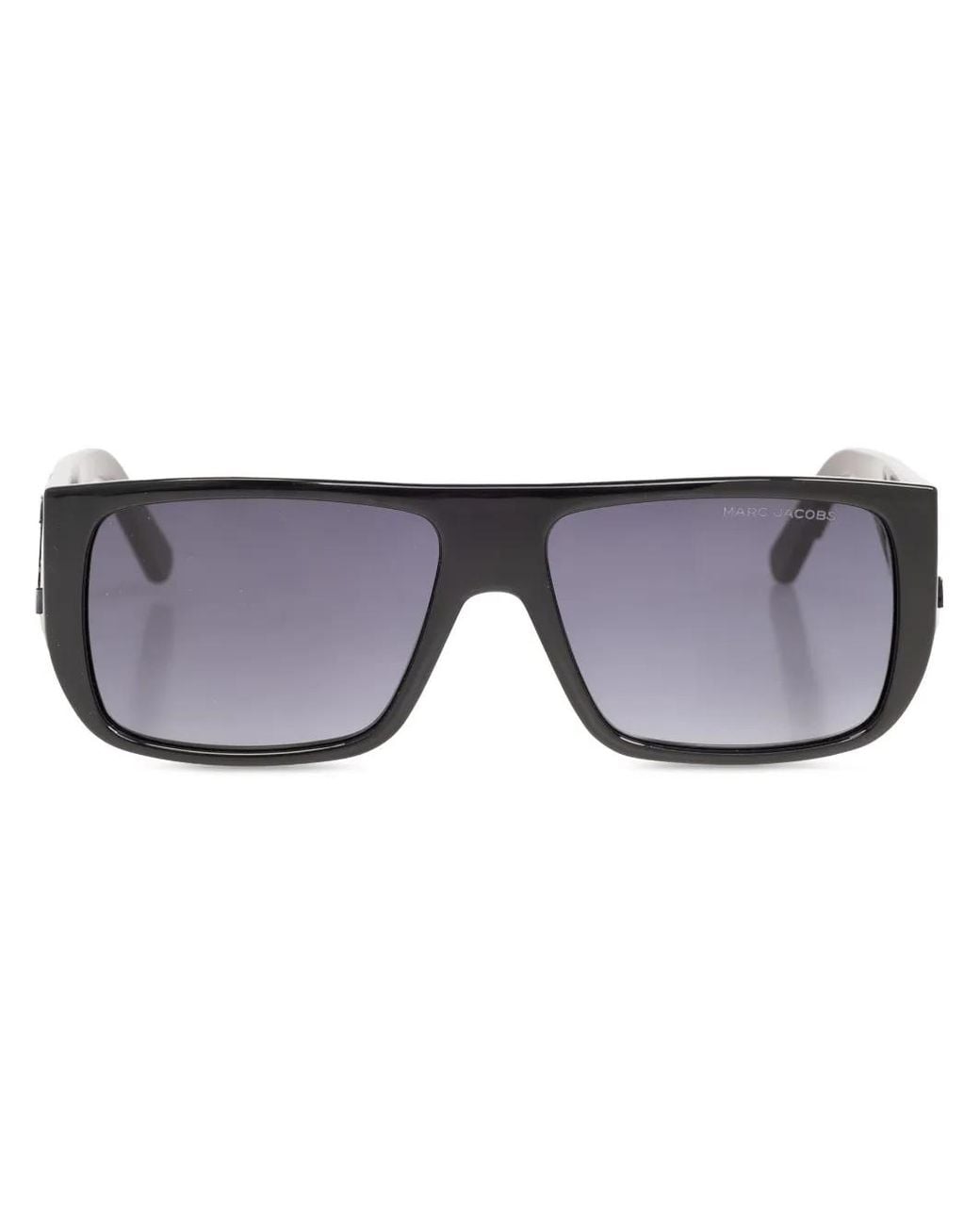 Marc Jacobs Gray Logo-Embossed Rectangle-Frame Sunglasses
