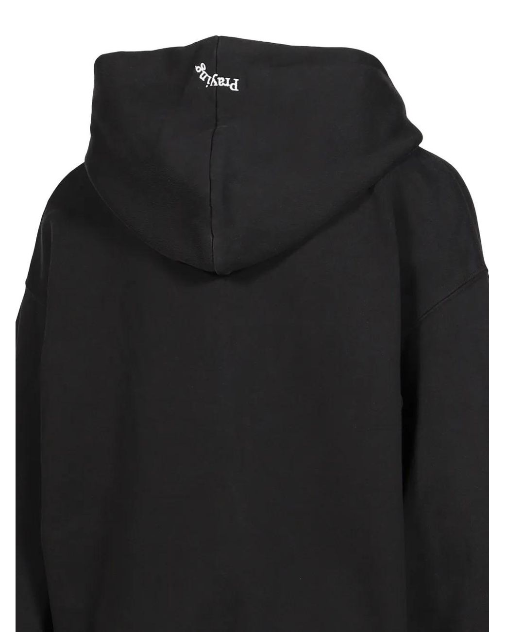 PRAYING Black Graphic-Print Zip-Up Hoodie