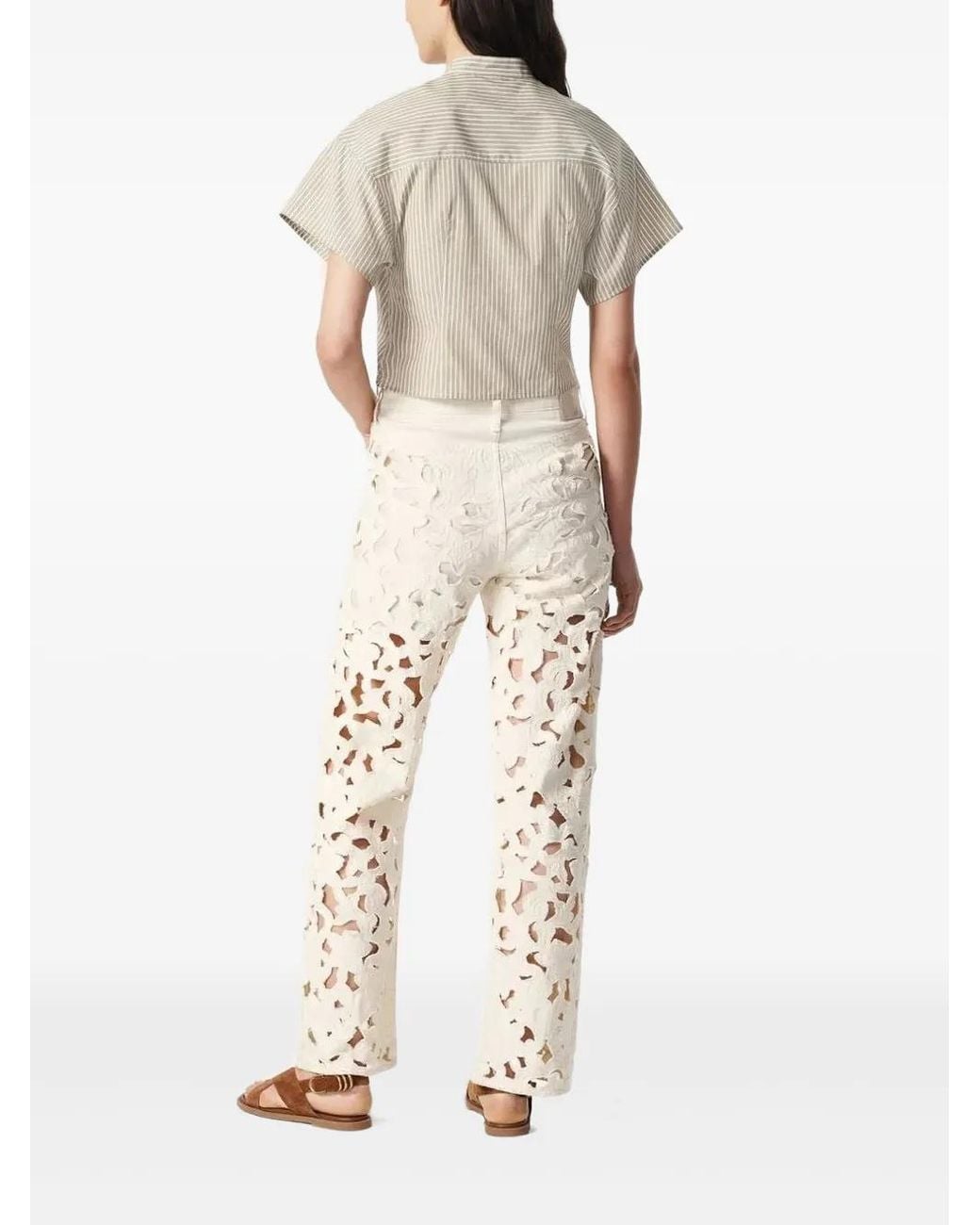 Rag & Bone Natural Twisted Striped Shirt