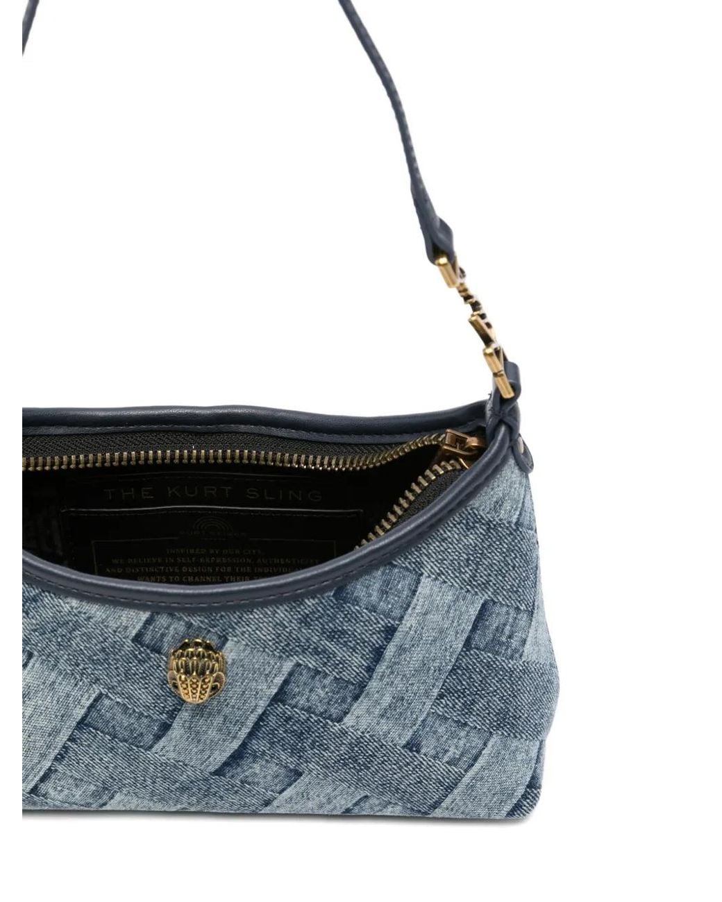 Kurt Geiger Blue Kurt Sling Denim Shoulder Bag