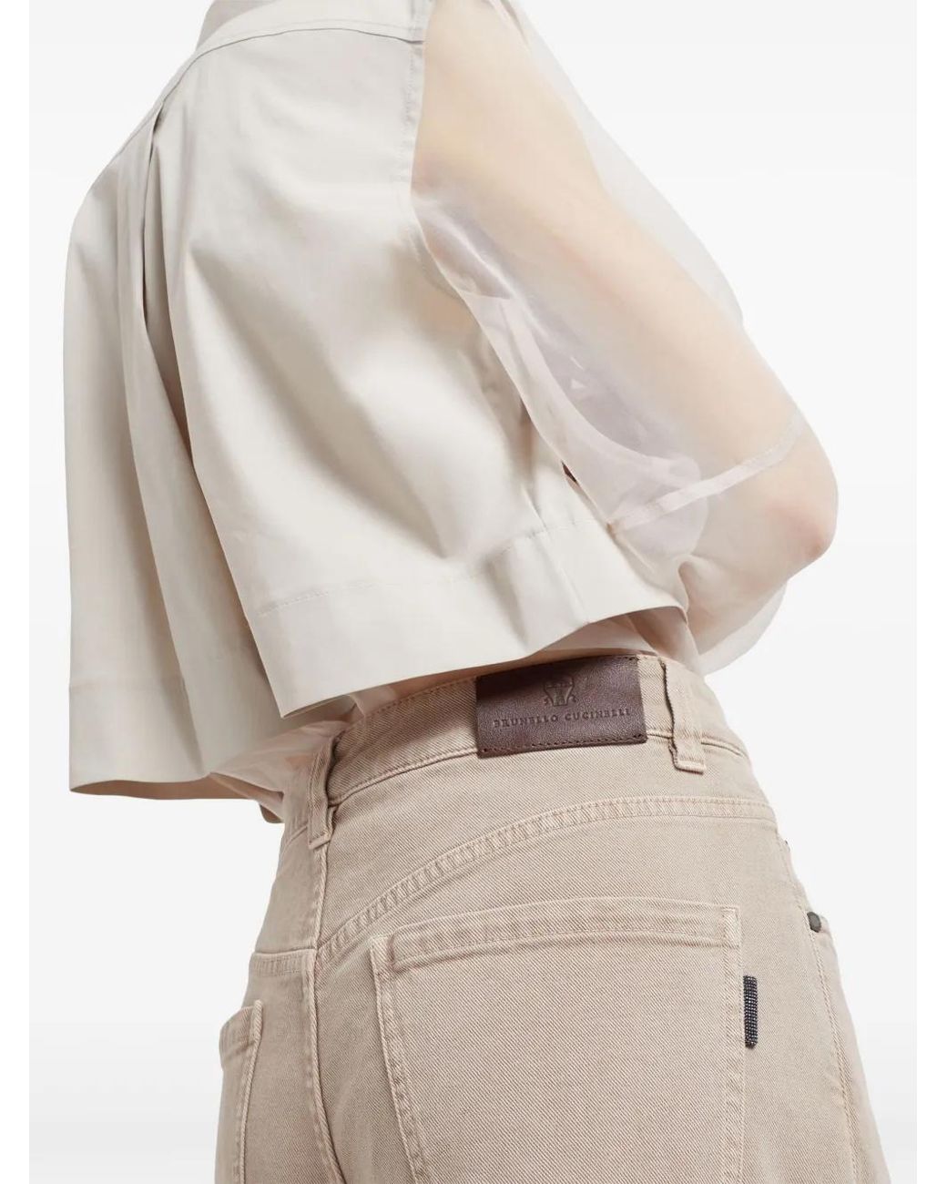 Brunello Cucinelli Natural Straight-Leg Jeans