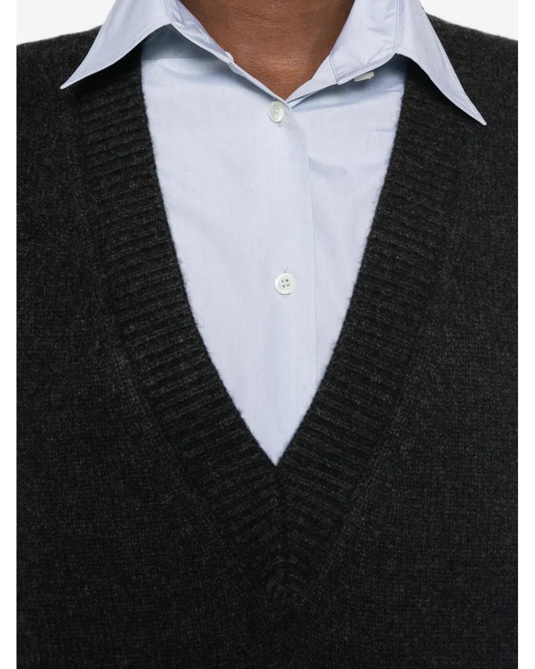 LAMRONS Black Pullunder Mit V-Ausschnitt