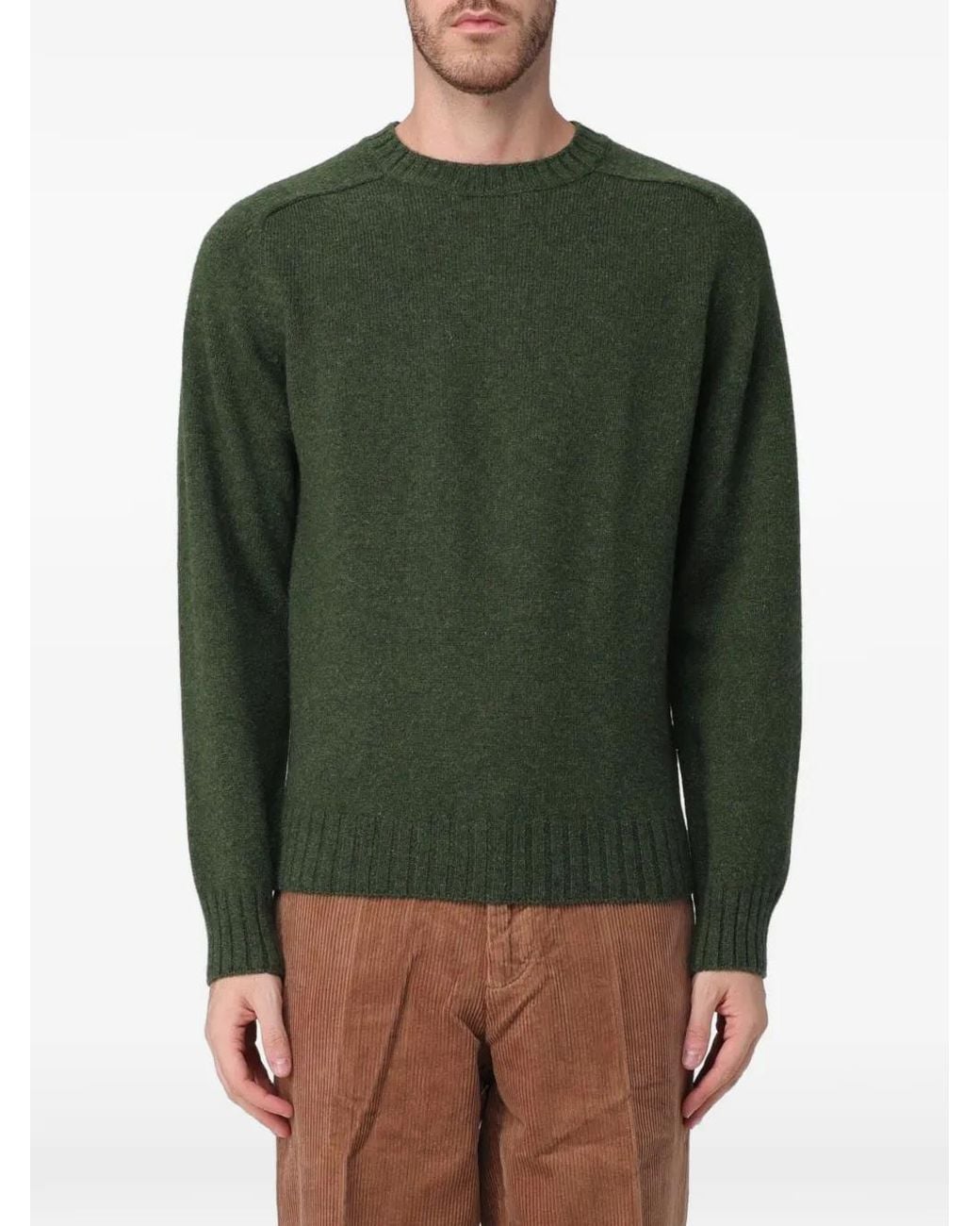 Sebago Green Pull En Laine À Manches Raglan for men