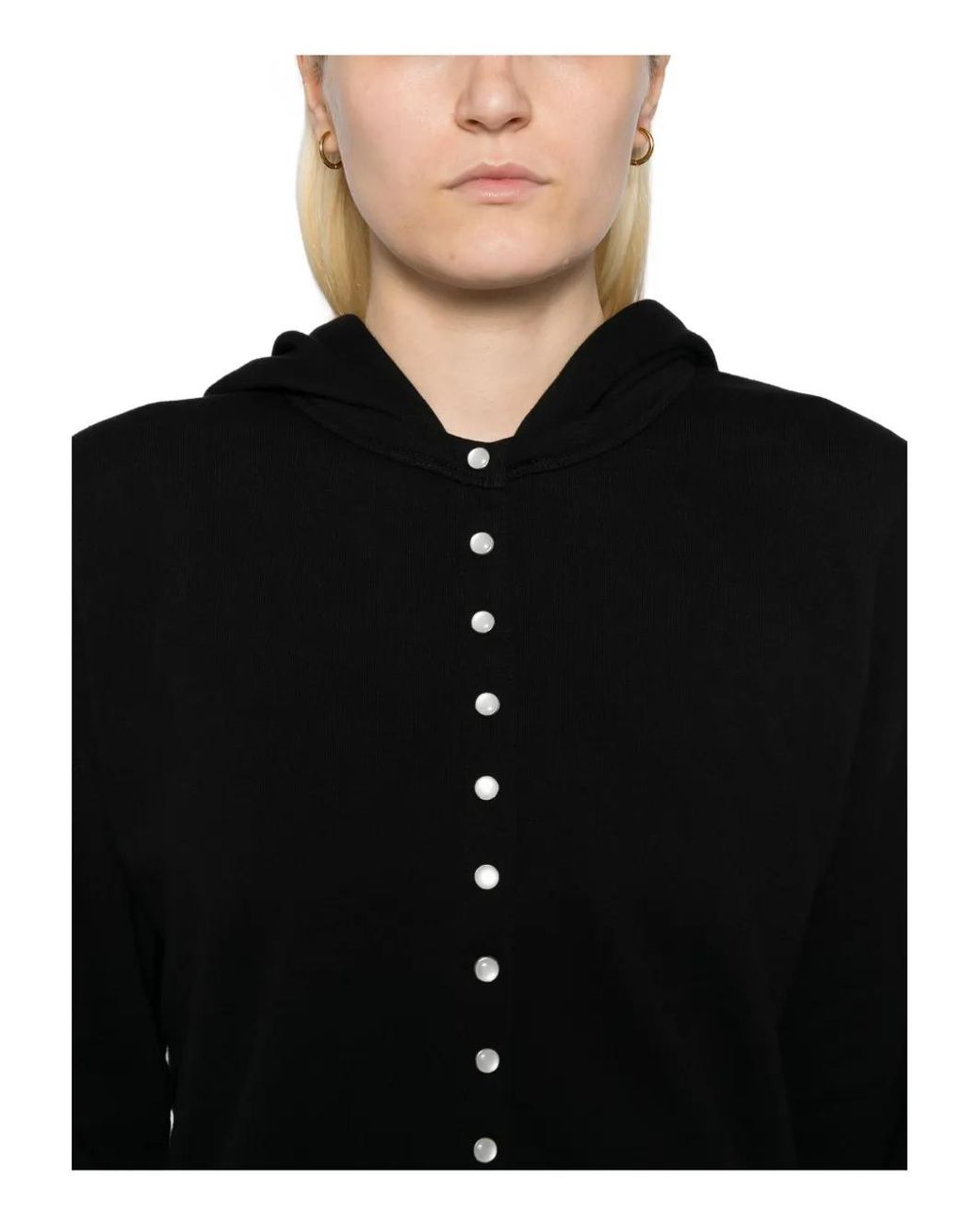 Agnes B. Black Button-Up Jacket
