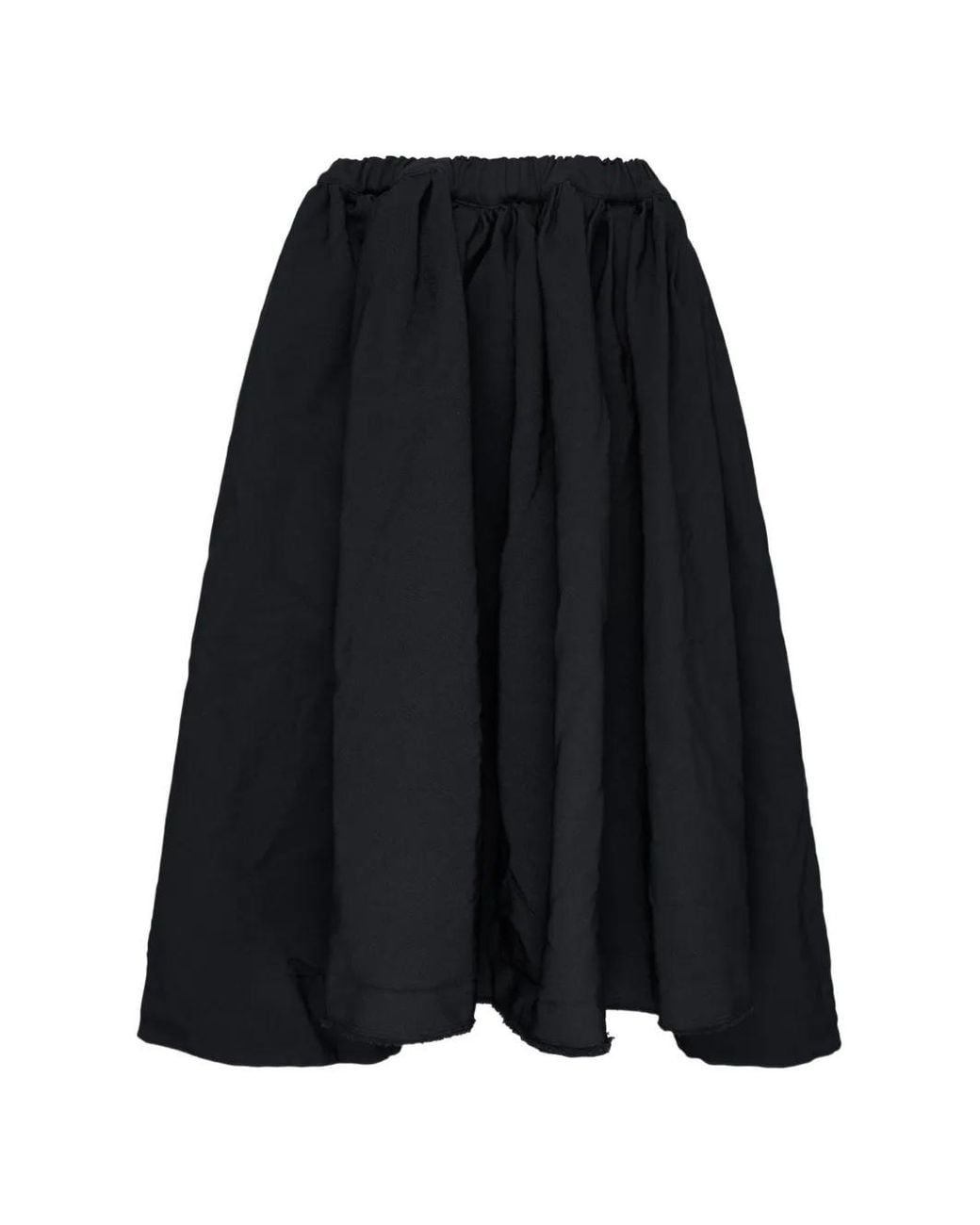 Comme des Garçons Black Gathered Flared Midi Skirt