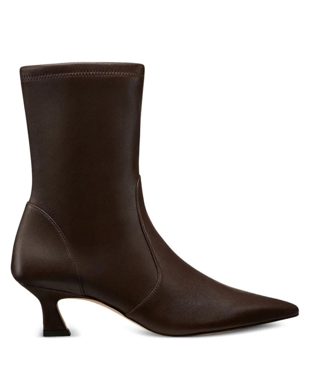 Stuart Weitzman Brown 50Mm Angled Heel Vinnie Boots
