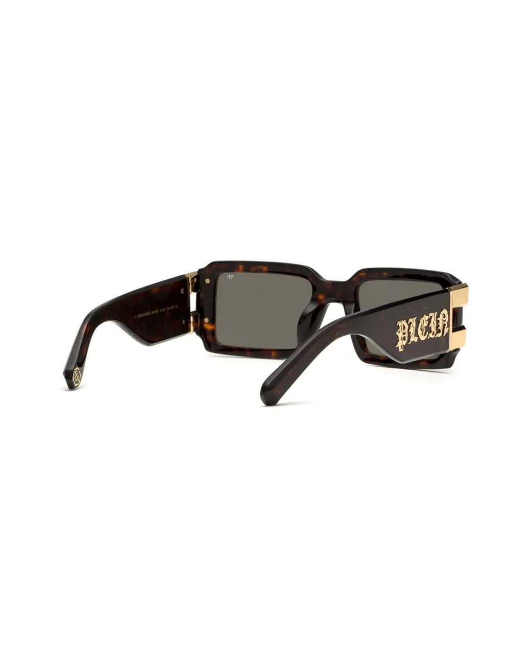 Philipp Plein Gray Plein Eagle Rectangular Sunglasses for men