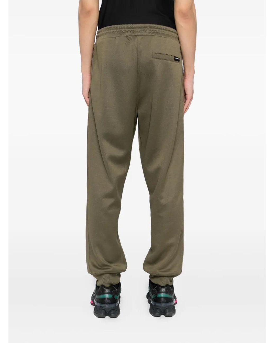 Karl Lagerfeld Green Logo-Embossed Trousers for men