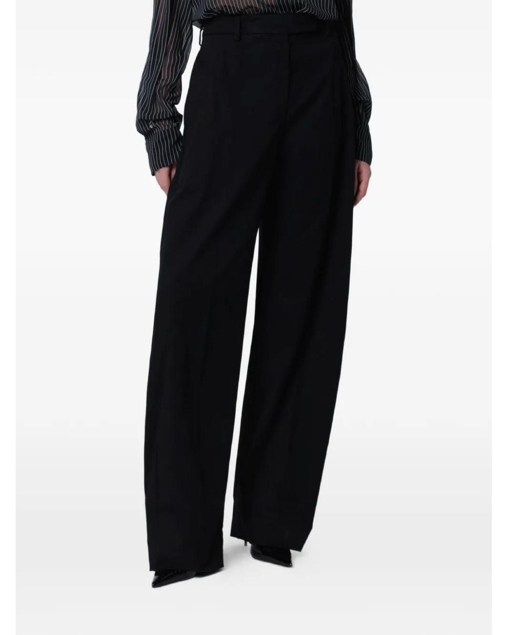 Thelatest Black Wide-Leg Trousers