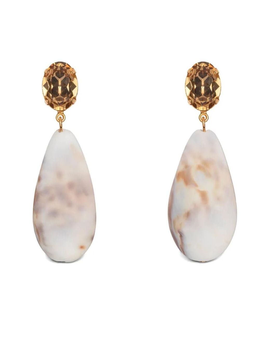 Jennifer Behr White Sybil Earrings