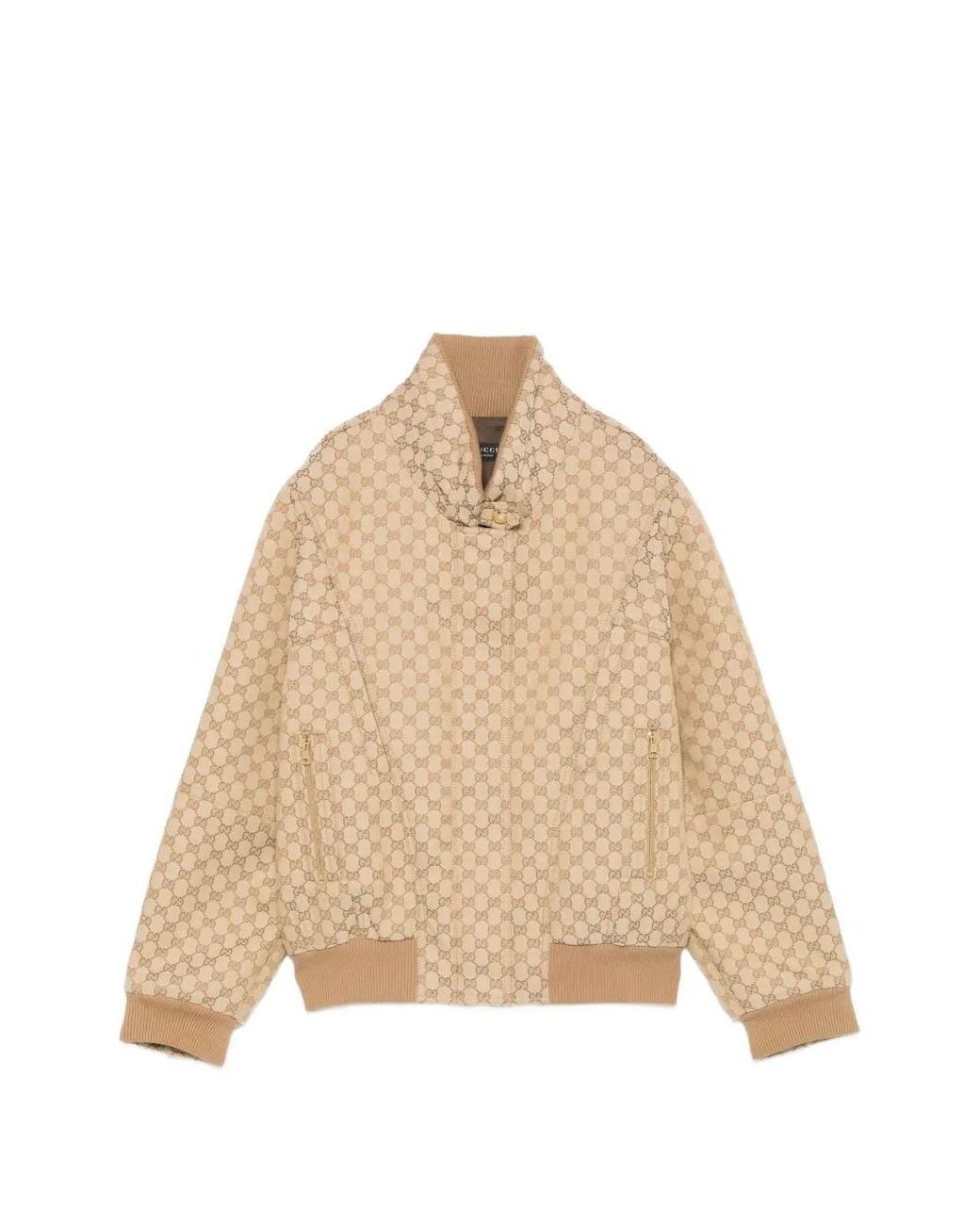 Gucci Gg Katoenen Canvas Jack Met Rits in het Natural
