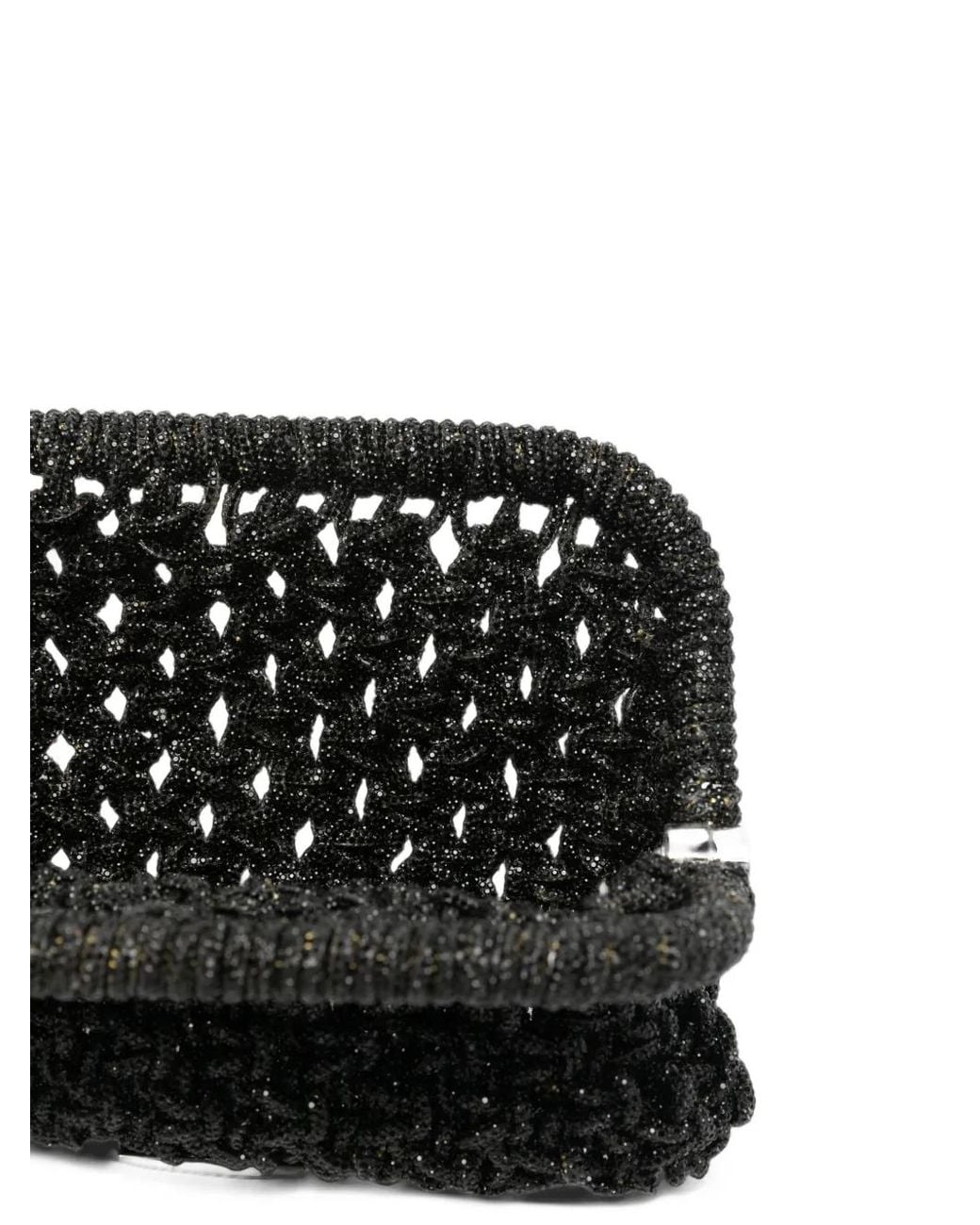 Twentyfourhaitch Black Kaira Clutch Bag