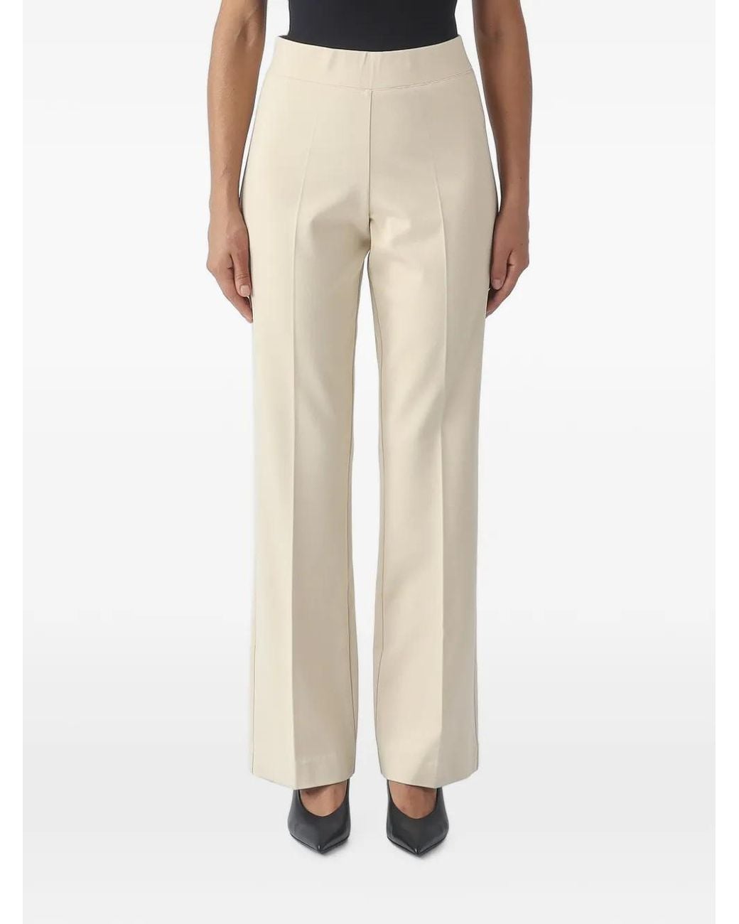 MEIMEIJ Natural Pantalon De Costume À Plis Marqués