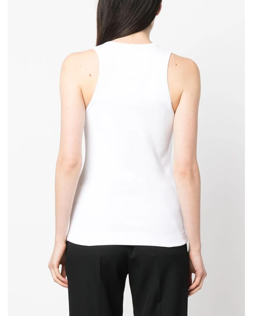 Givenchy White Scoop Neck Slim-Fit Top