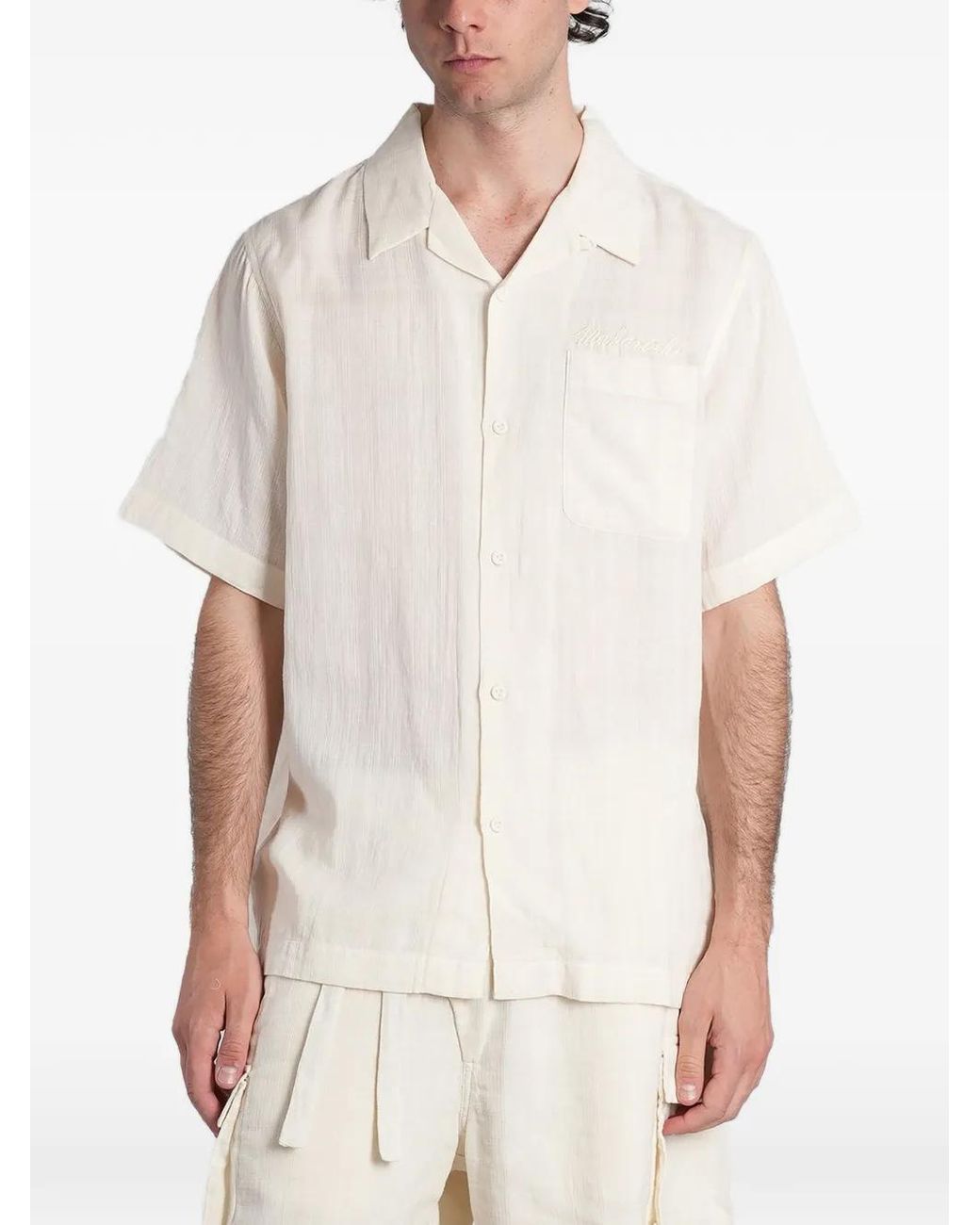 Maharishi White Chemise À Poche Poitrine for men