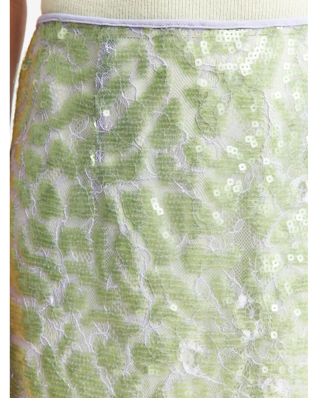 16Arlington Green Elice Lace Sequinned Midi Skirt