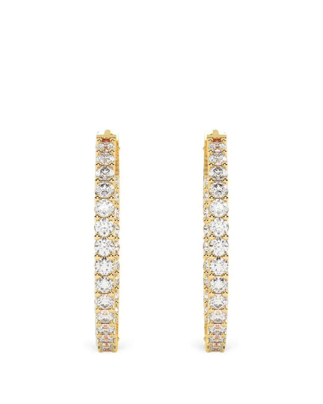 Diamond Essentials White Lab-Grown Diamond Hoop Earrings