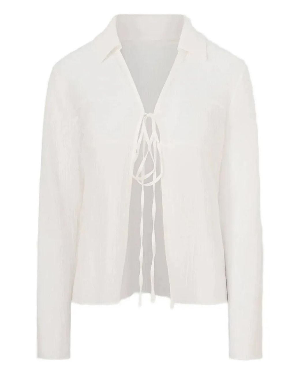 LA PISCINE White V-Neck Shirt