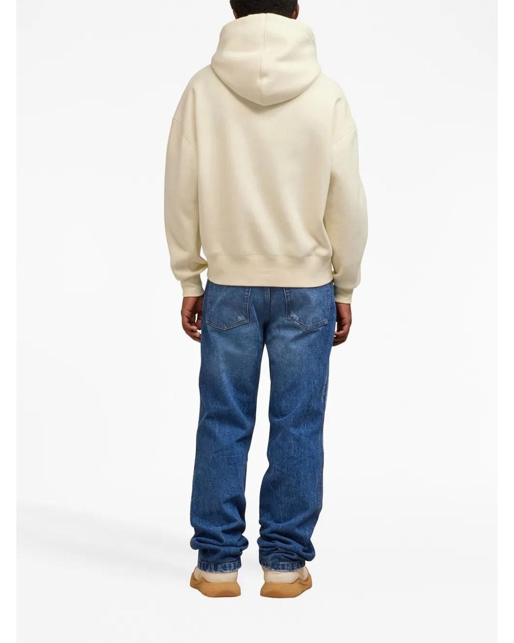 AMI Natural Long-Sleeve Drawstring Hoodie