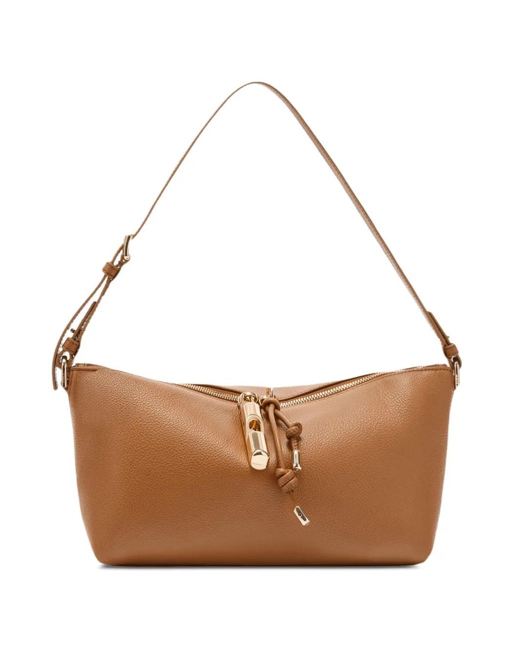 Furla Brown Debby Leather Shoulder Bag