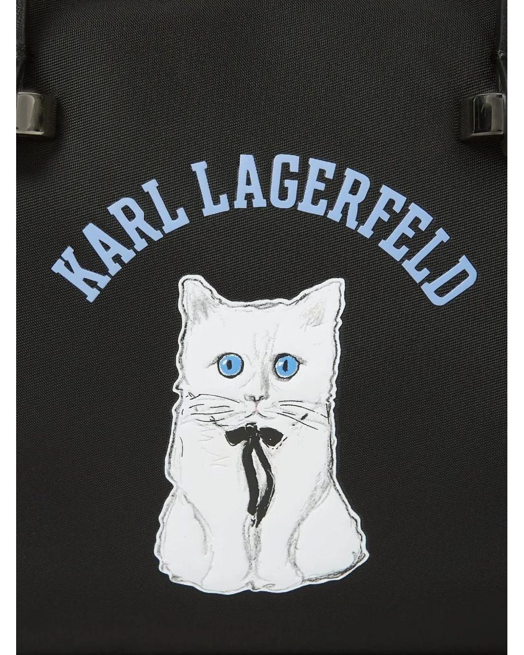 Karl Lagerfeld Black Ikon Choupette Small Satchel Bag