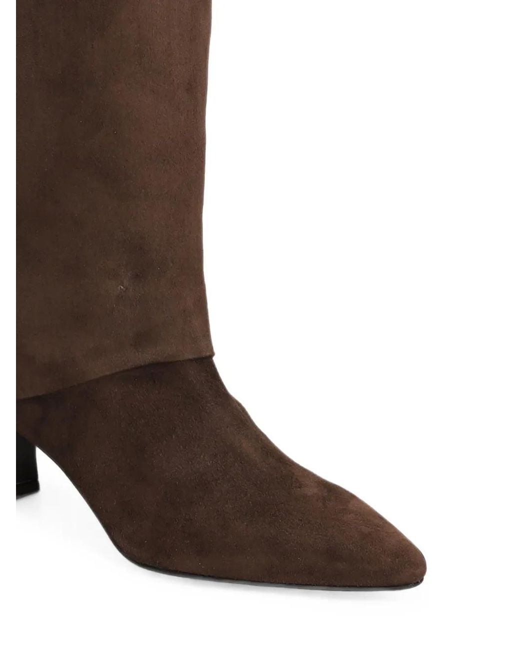 The Seller Brown Fold-Over Pointed-Toe Boots