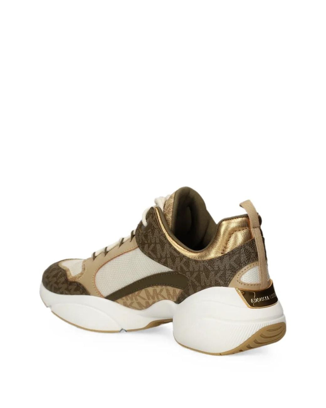 MICHAEL Michael Kors Metallic Monogram-Print Panelled Sneakers