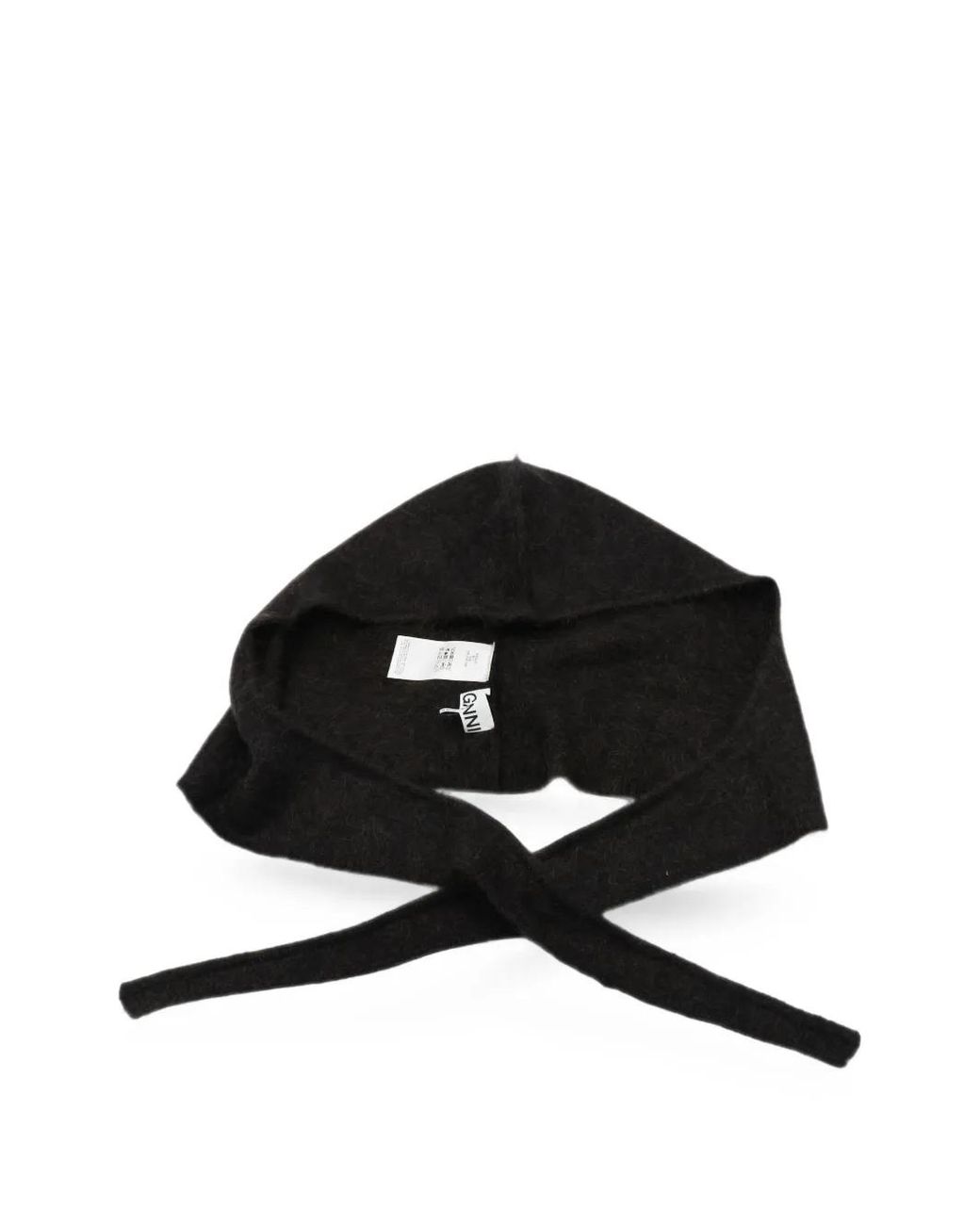 Ganni Black Mohair-Blend Hood