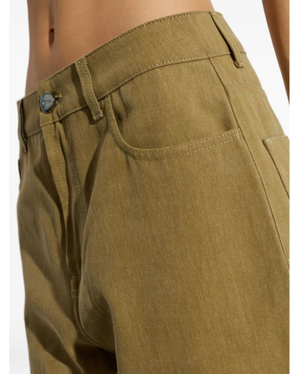 Rohe Green Button-Fastening Trousers