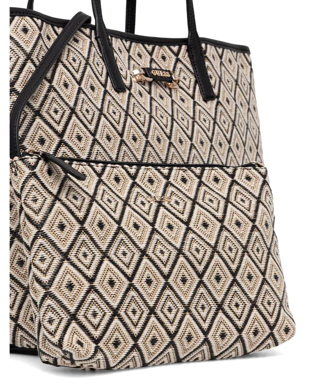Guess Natural Sophia Geometric-Pattern Tote Bag