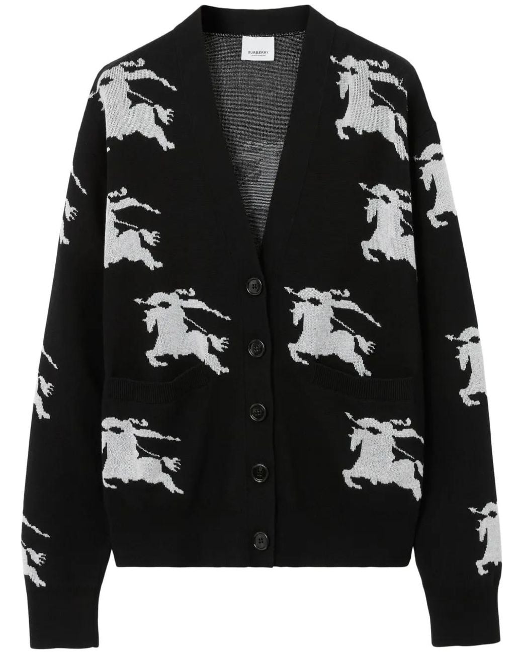 Burberry Black Ekd Cotton Silk Cardigan