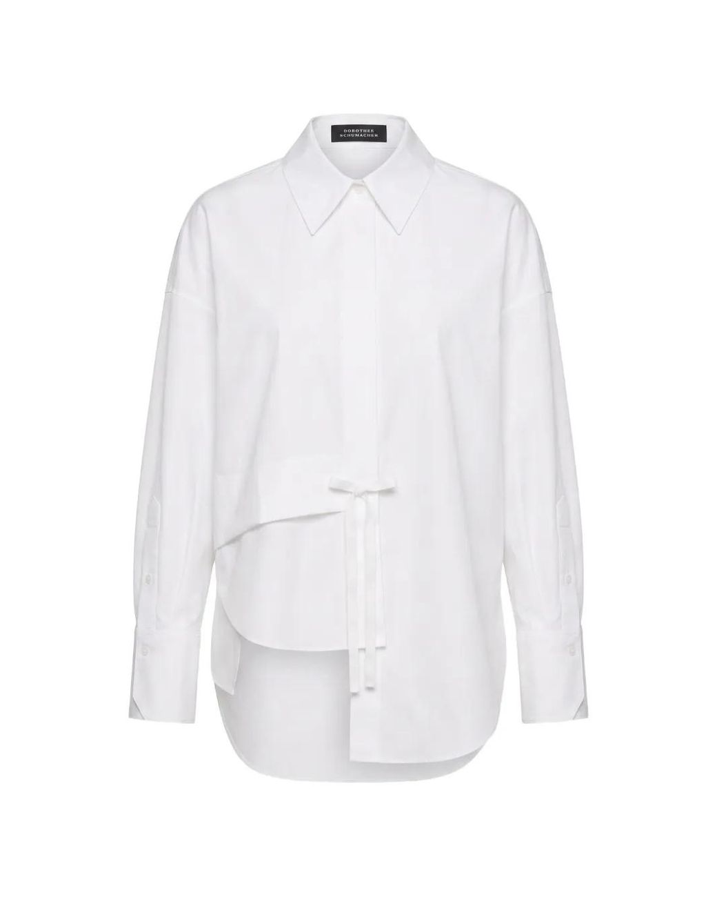 Dorothee Schumacher White Poplin Power Long-Sleeve Shirt