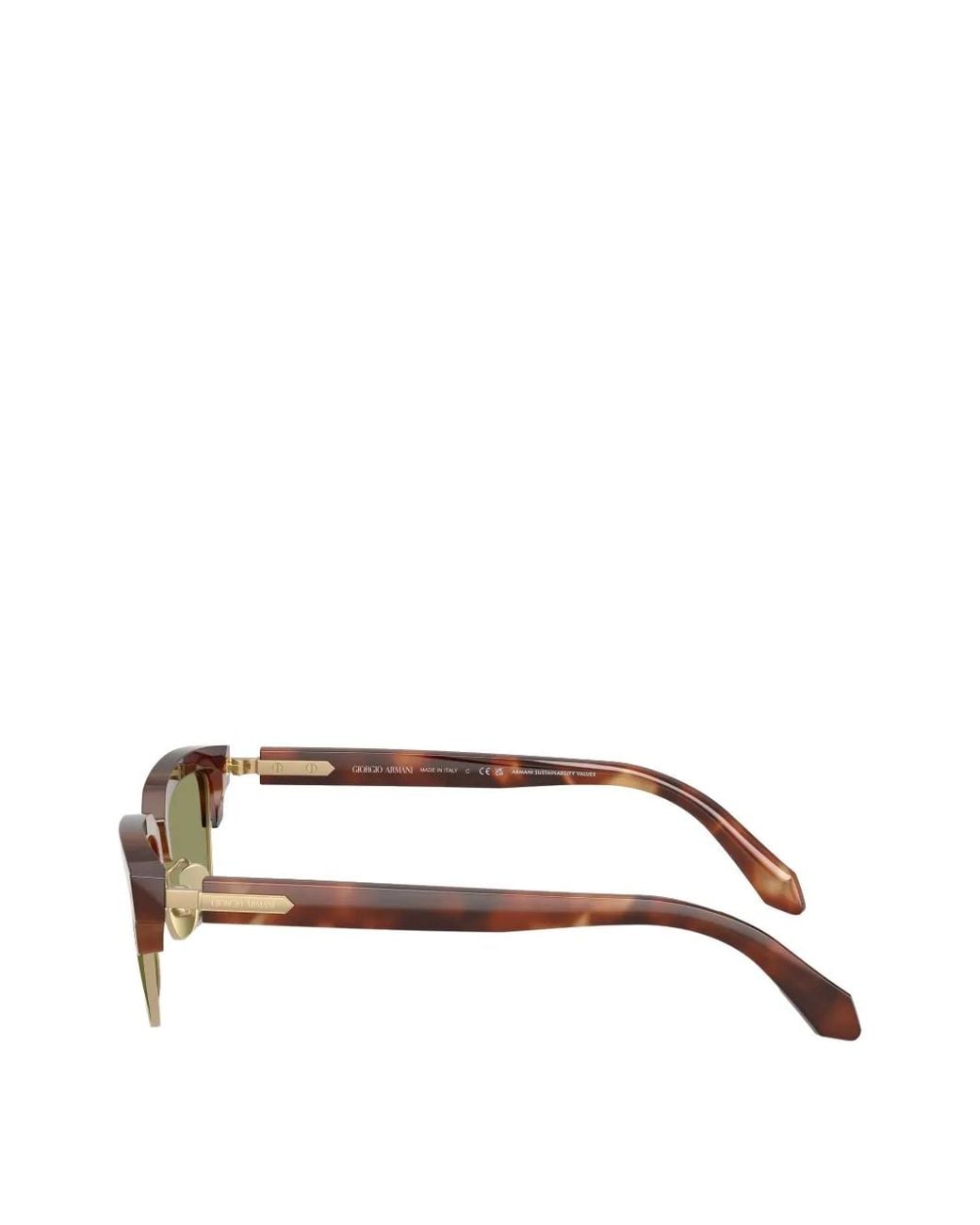 Giorgio Armani Green Rectangular-Frame Sunglasses for men