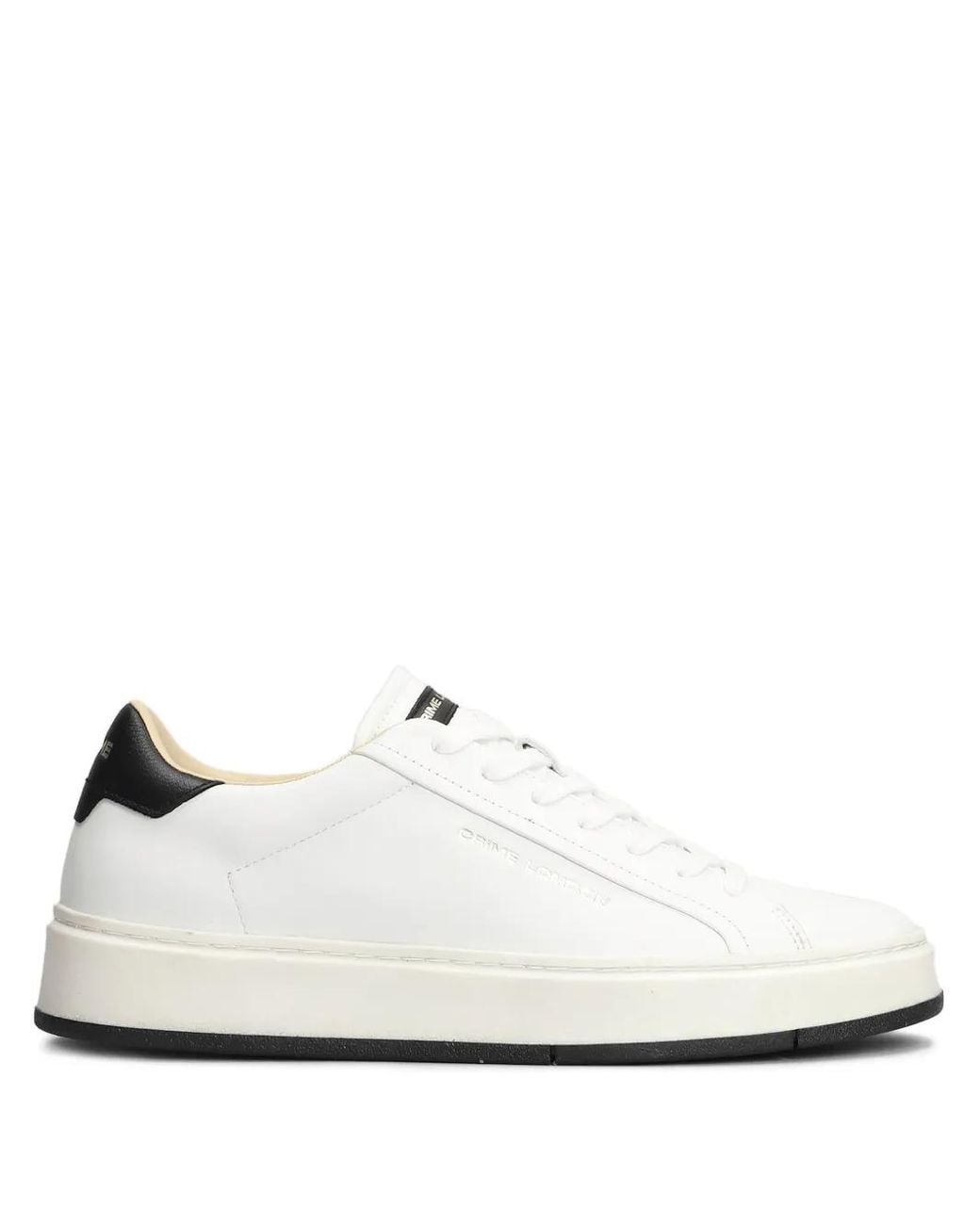 Crime London White Destiny Low-Top Sneakers for men