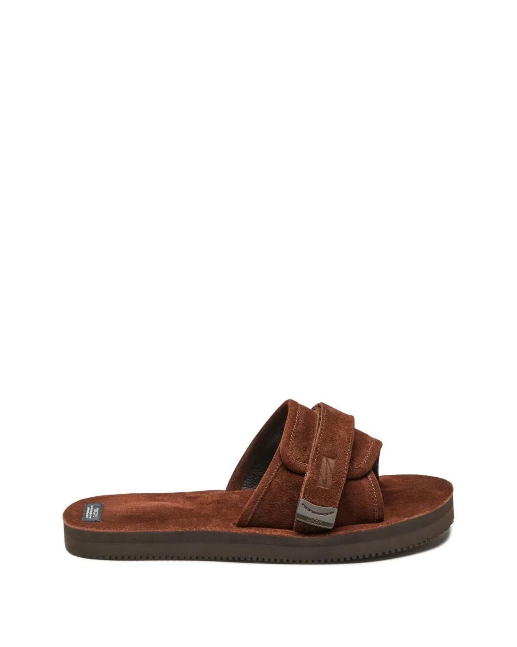 Suicoke Brown Padri-S Logo-Detail Sandals