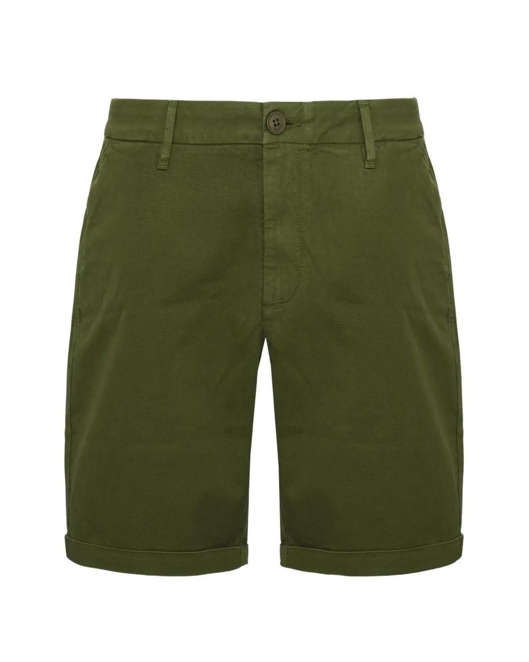Sun 68 Green Button-Fastening Shorts for men