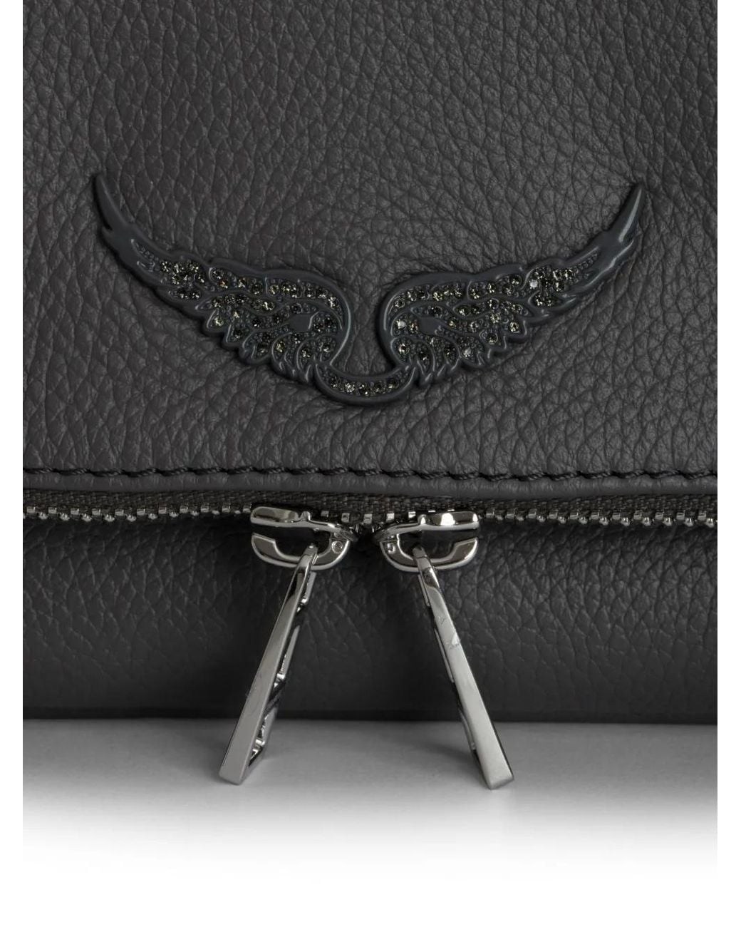 Zadig & Voltaire Black Rock Leather Clutch Bag
