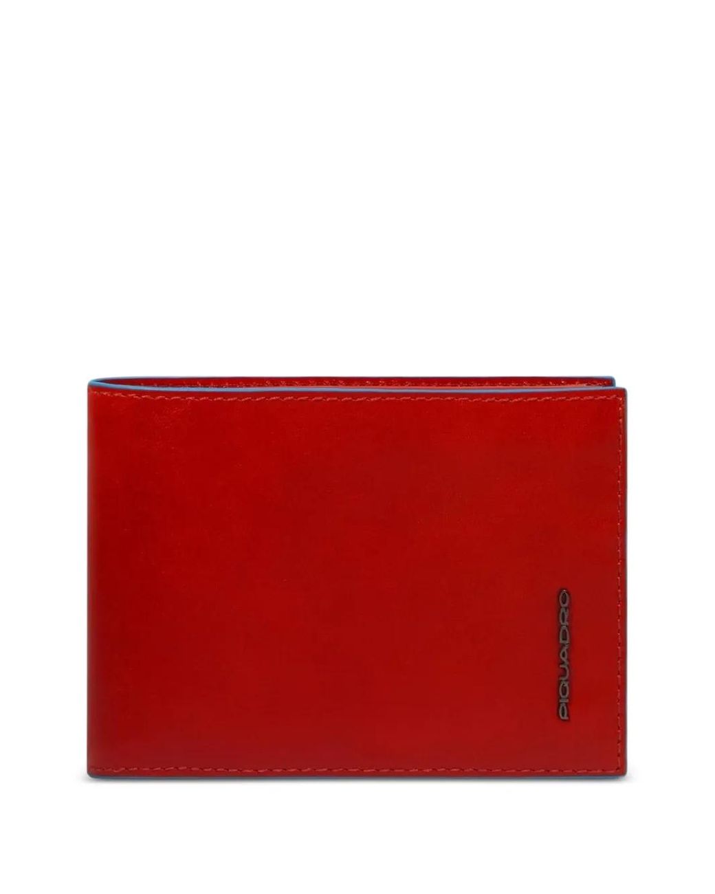 Piquadro Red Logo-Lettering Wallet for men