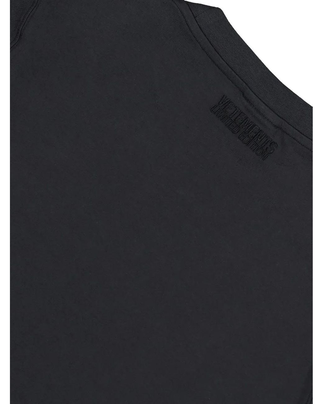 Vetements Black Polizei Fitted T Shirt for men