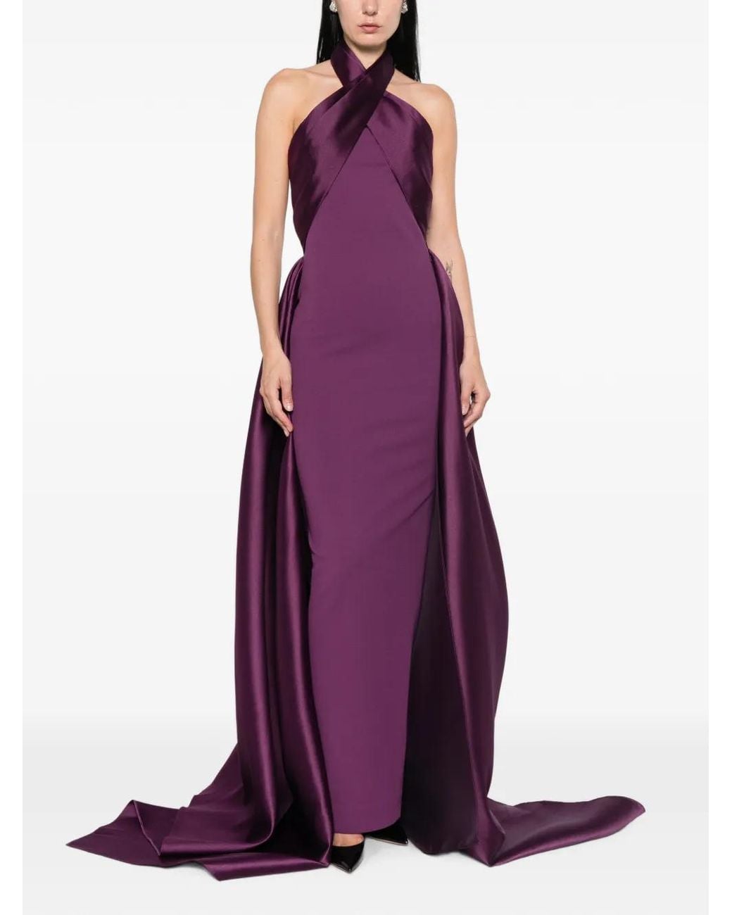 Solace London Purple Rumi Maxi Dress