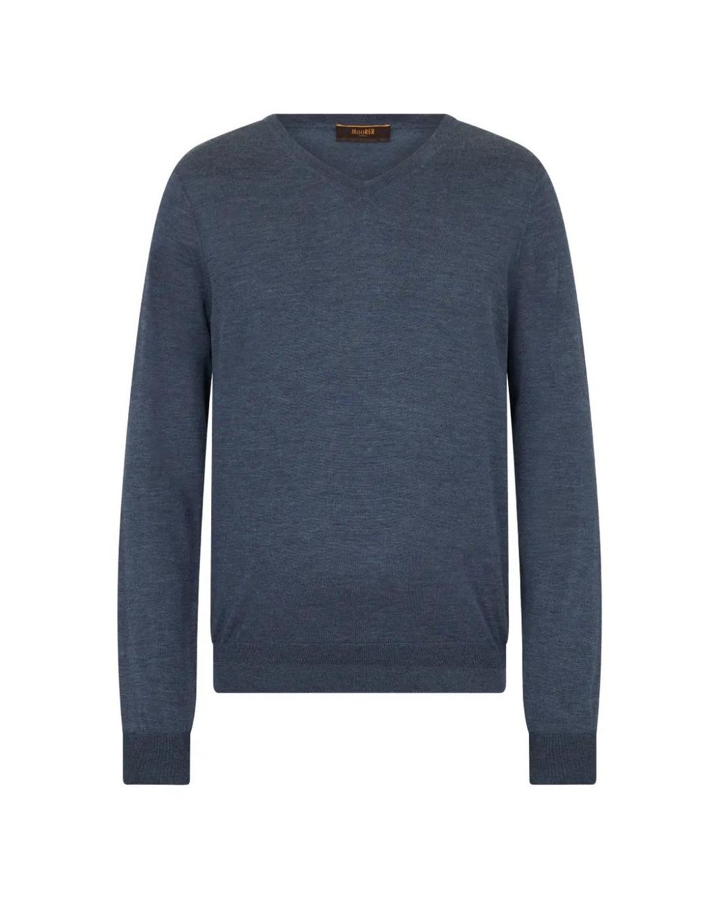 Moorer Blue V-Neck Sweater for men